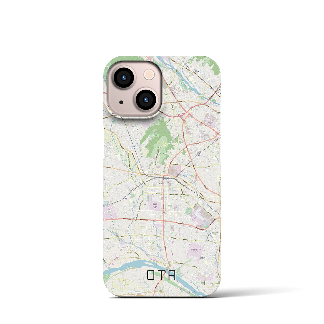 【太田(群馬県)】地図柄iPhoneケース(バックカバータイプ)
