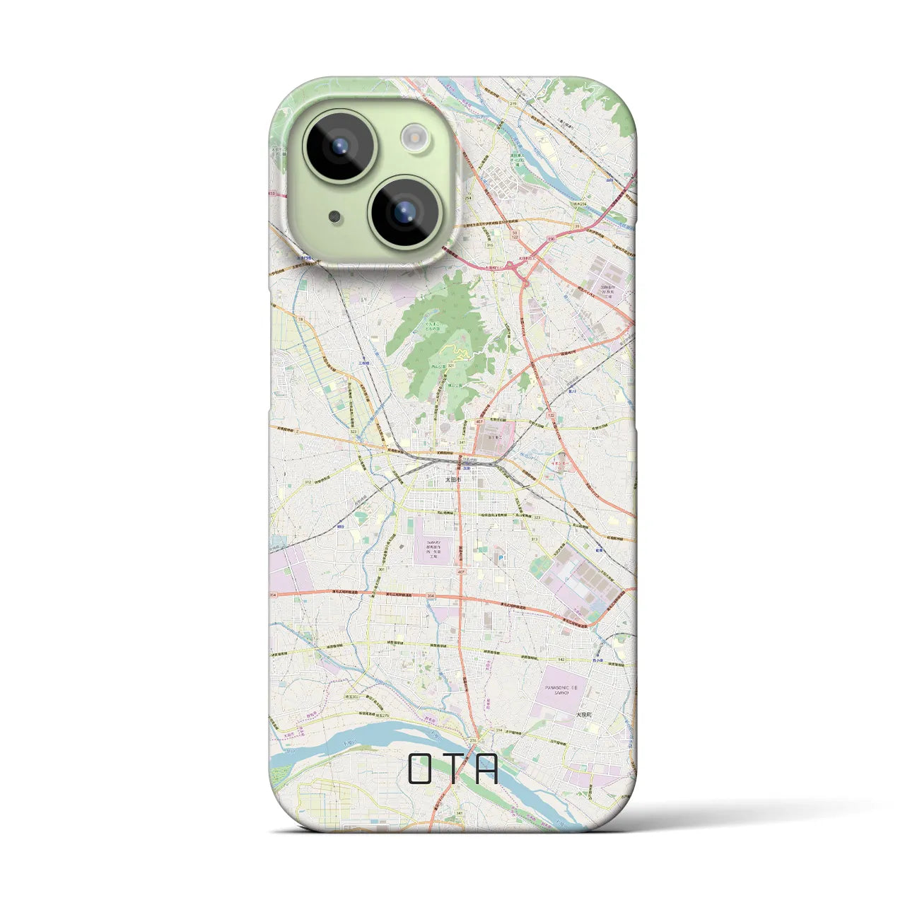 【太田(群馬県)】地図柄iPhoneケース(バックカバータイプ)