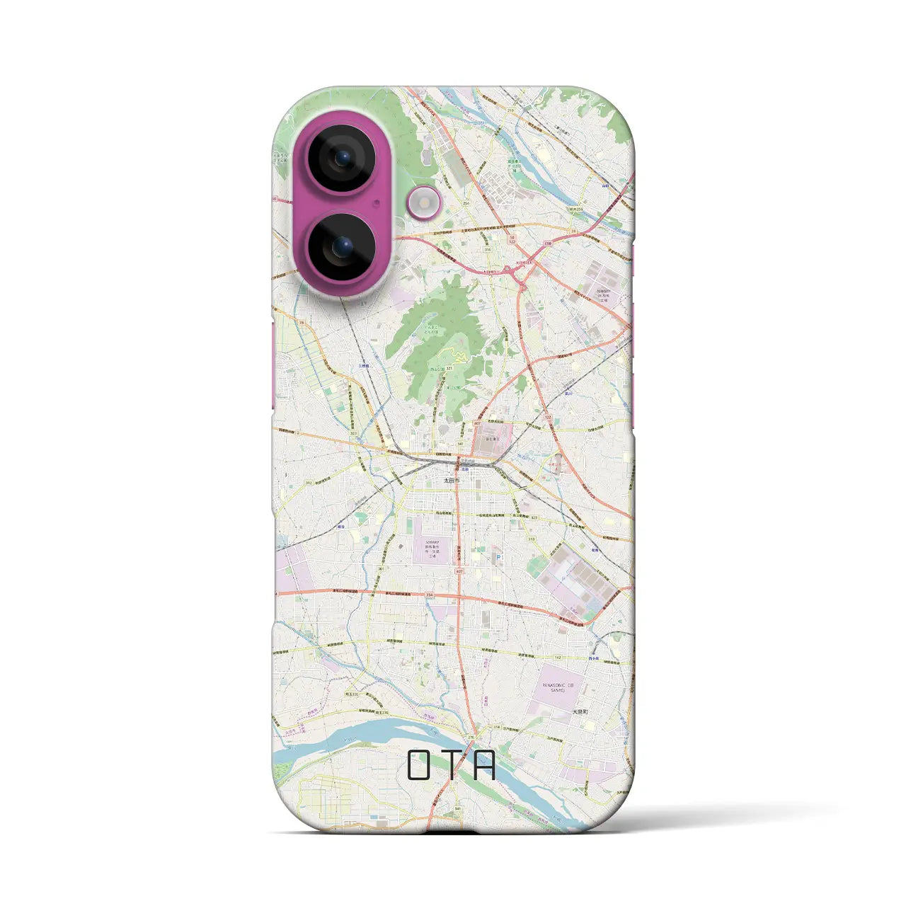 【太田(群馬県)】地図柄iPhoneケース(バックカバータイプ)