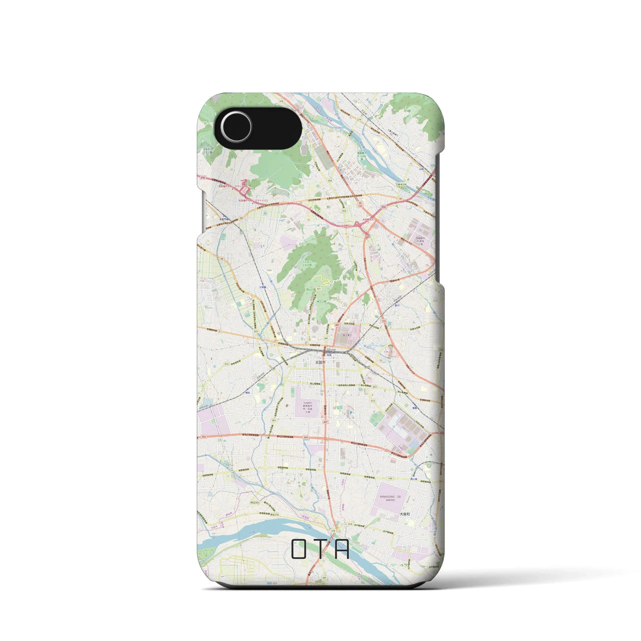 【太田(群馬県)】地図柄iPhoneケース(バックカバータイプ)