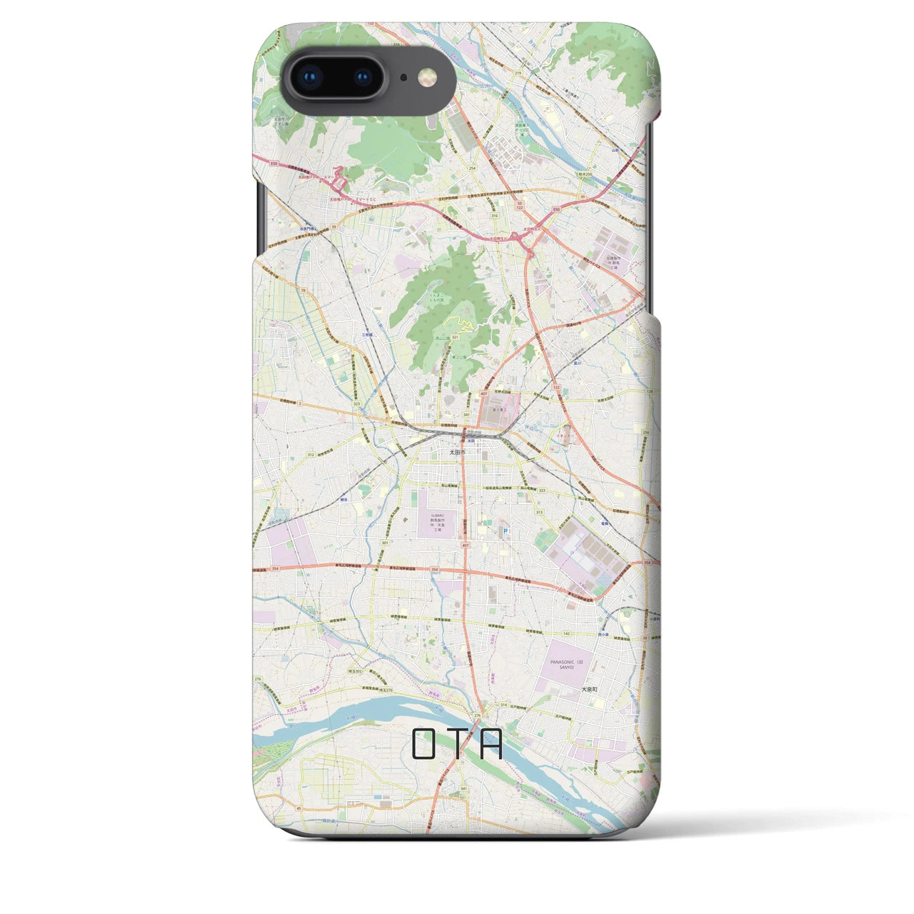 【太田(群馬県)】地図柄iPhoneケース(バックカバータイプ)