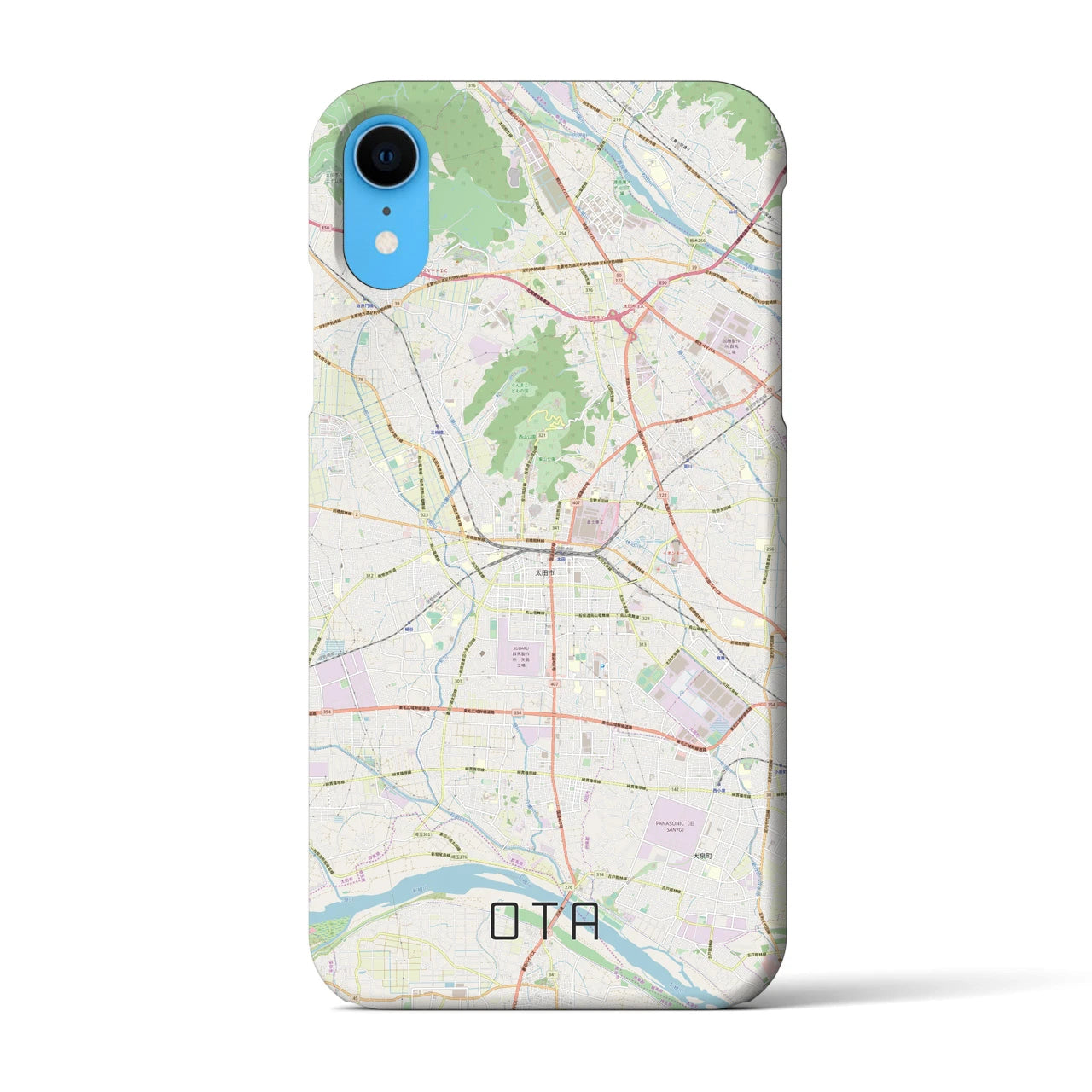 【太田(群馬県)】地図柄iPhoneケース(バックカバータイプ)