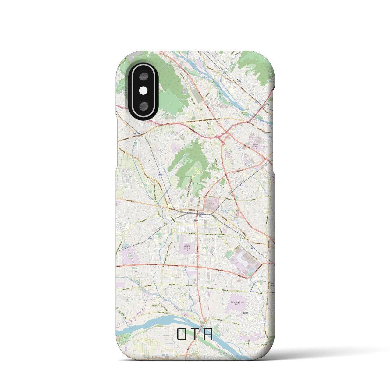 【太田(群馬県)】地図柄iPhoneケース(バックカバータイプ)