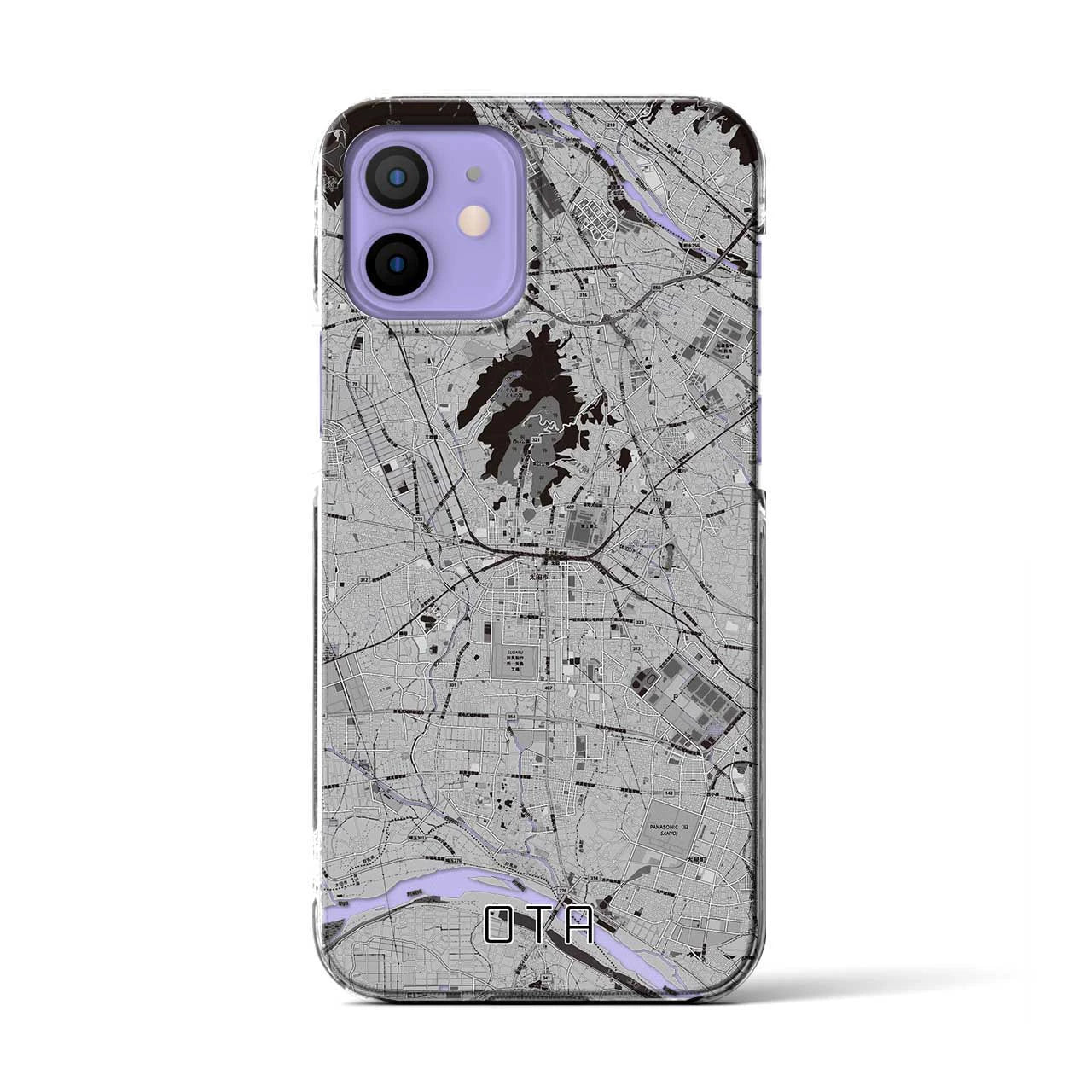 【太田(群馬県)】地図柄iPhoneケース(クリアタイプ)
