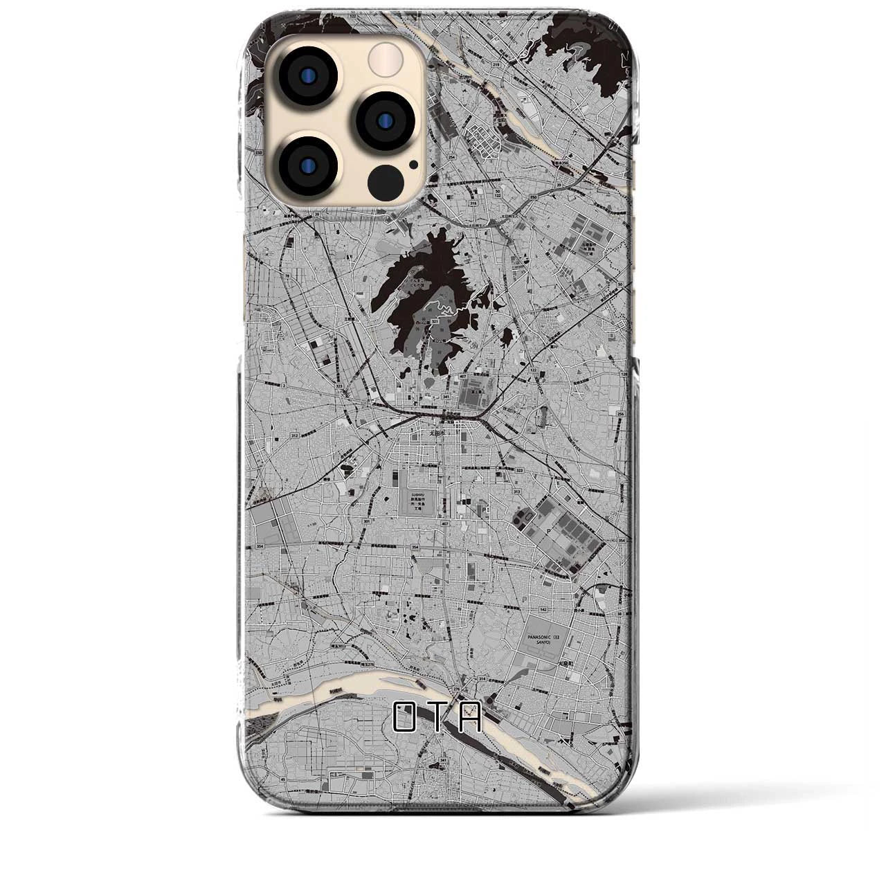 【太田(群馬県)】地図柄iPhoneケース(クリアタイプ)