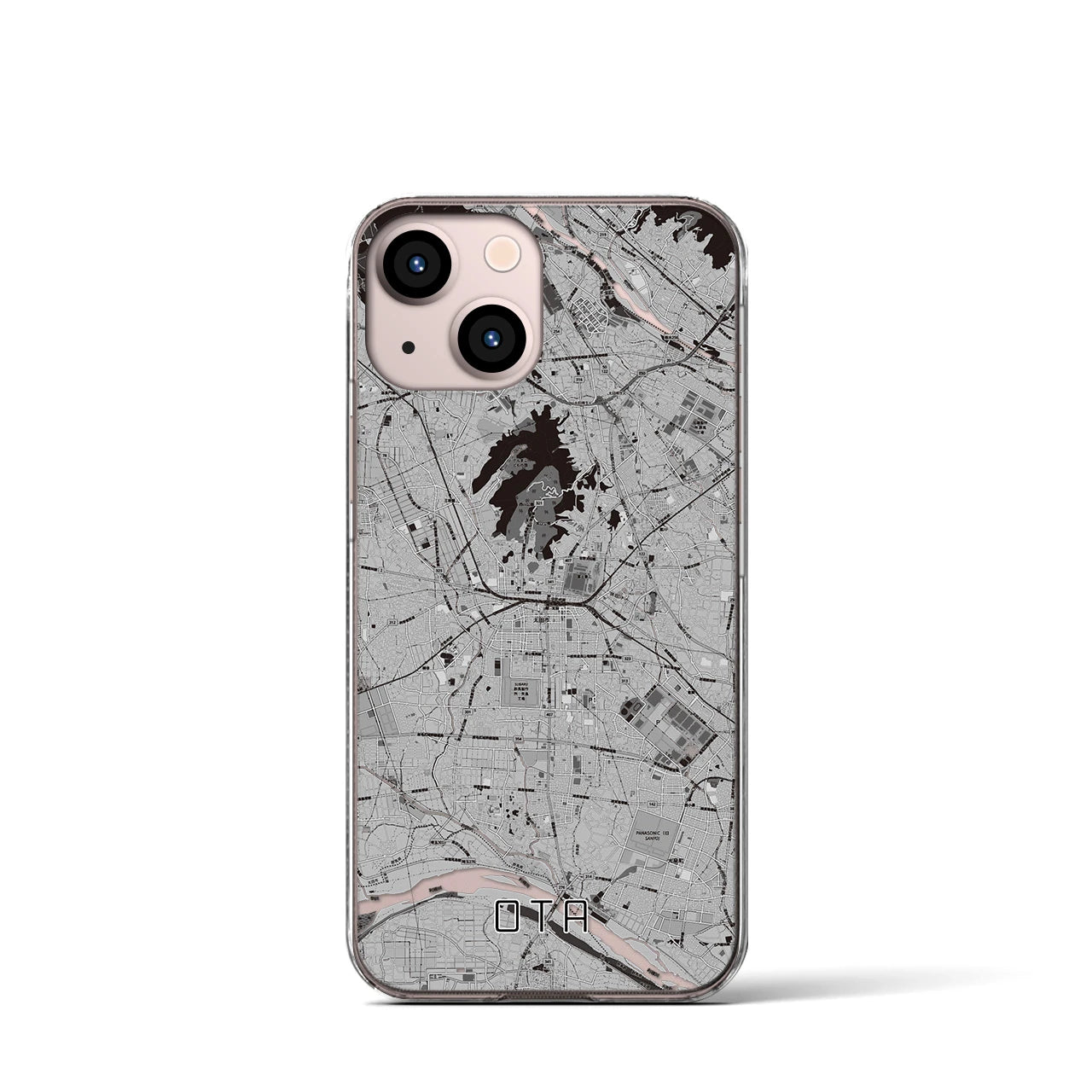 【太田(群馬県)】地図柄iPhoneケース(クリアタイプ)