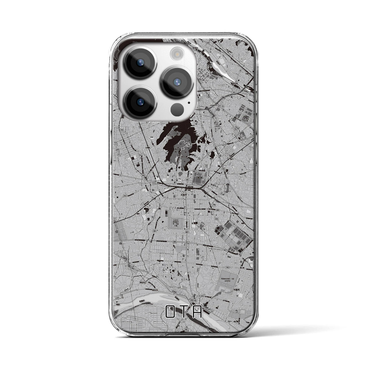 【太田(群馬県)】地図柄iPhoneケース(クリアタイプ)