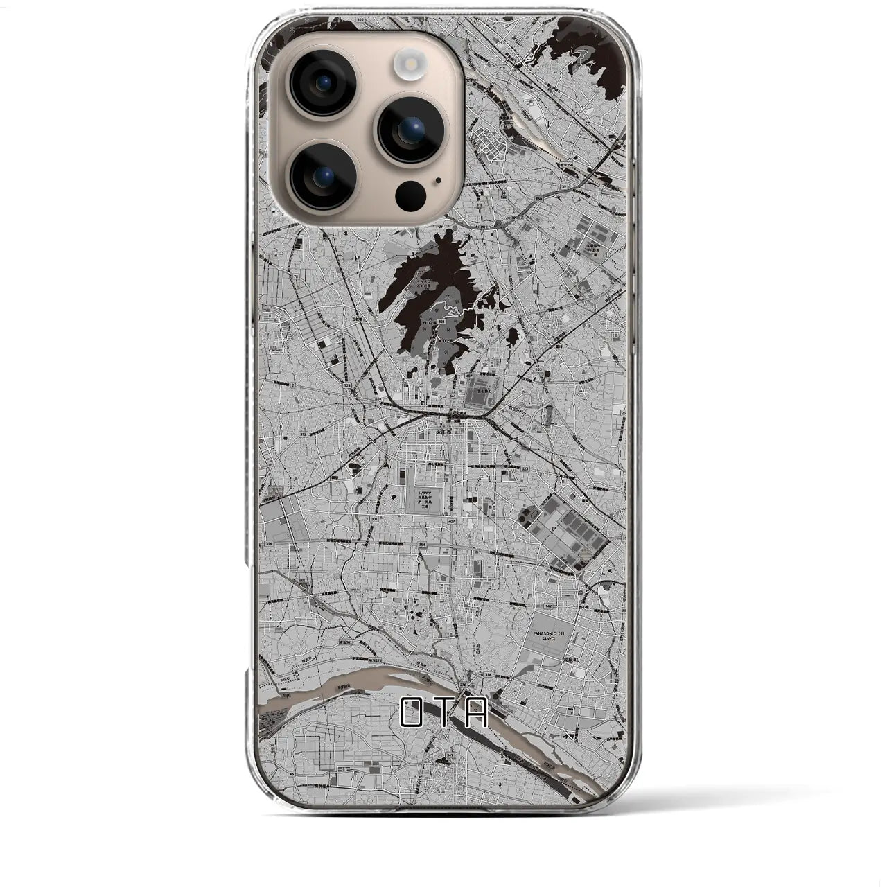 【太田(群馬県)】地図柄iPhoneケース(クリアタイプ)