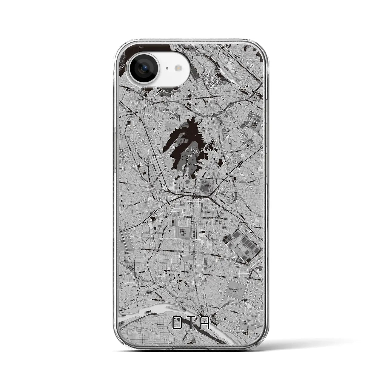 【太田(群馬県)】地図柄iPhoneケース(クリアタイプ)