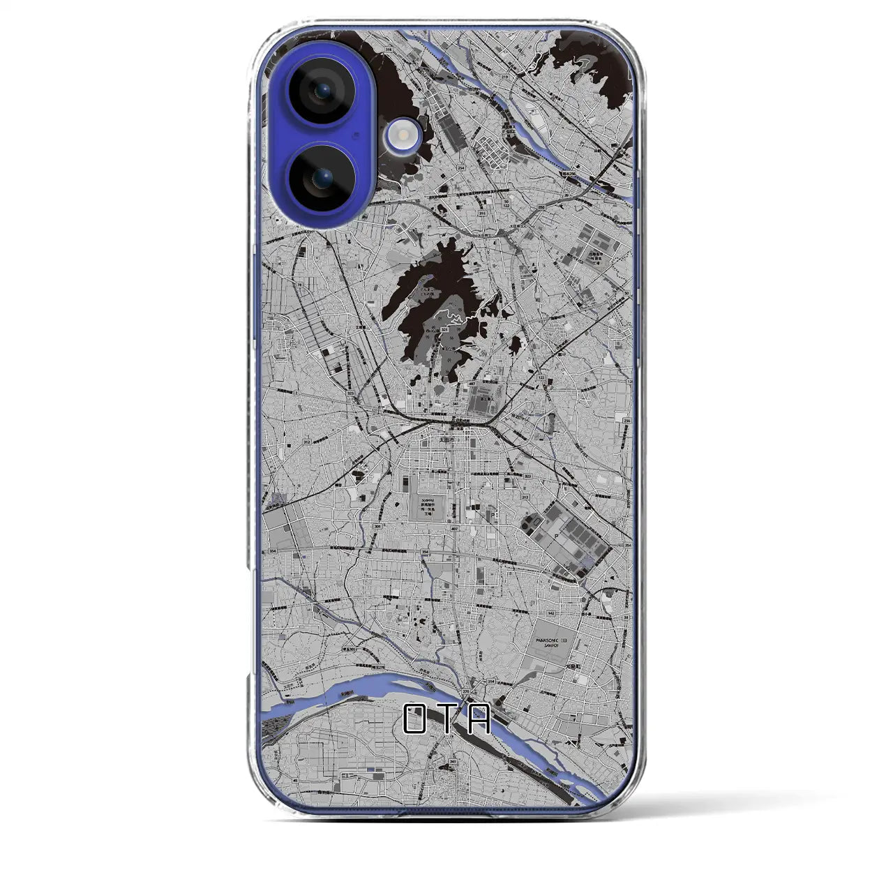 【太田(群馬県)】地図柄iPhoneケース(クリアタイプ)