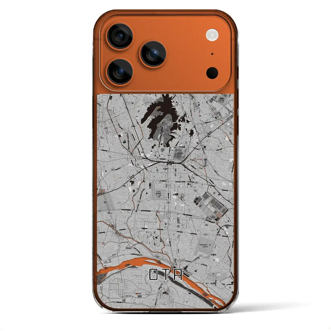 【太田(群馬県)】地図柄iPhoneケース(クリアタイプ)