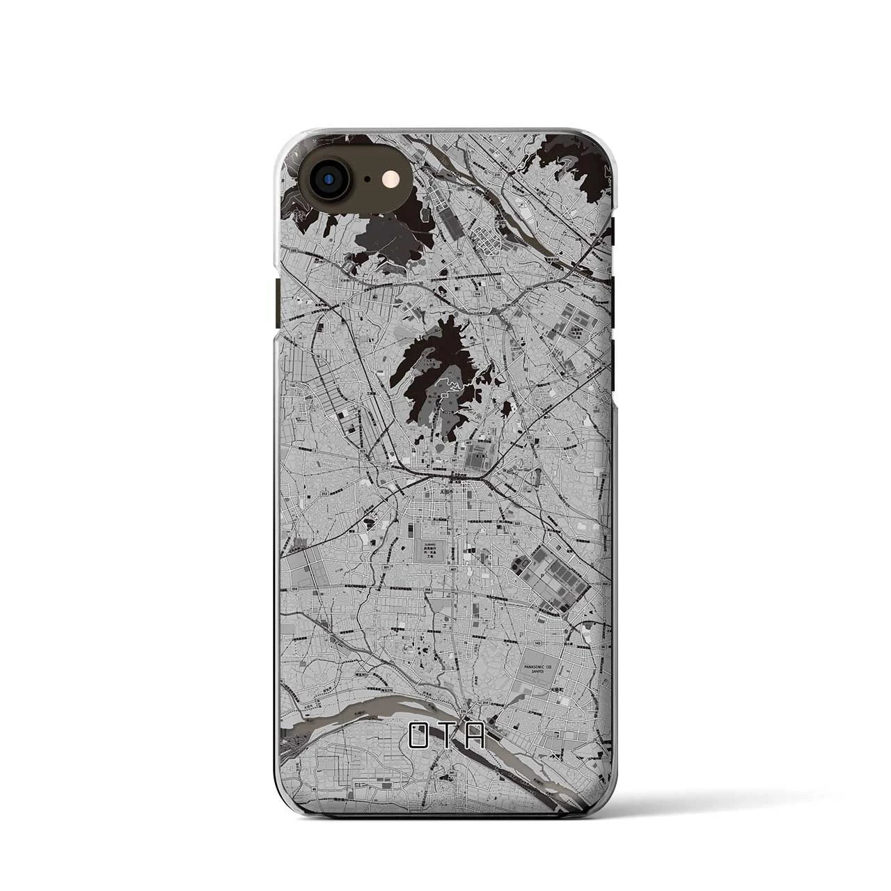 【太田(群馬県)】地図柄iPhoneケース(クリアタイプ)