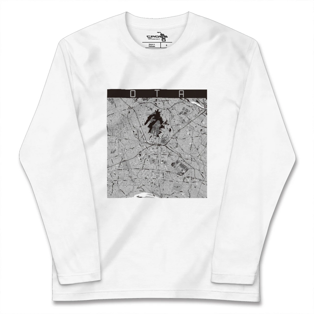 【太田(群馬県)】地図柄ロングスリーブTシャツ