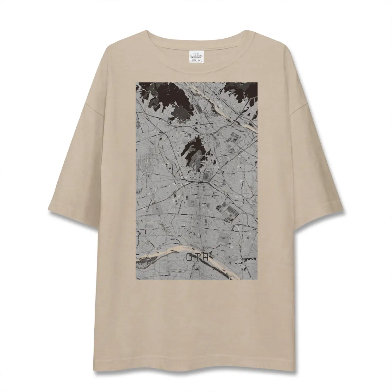 【太田(群馬県)】地図柄ビッグシルエットTシャツ