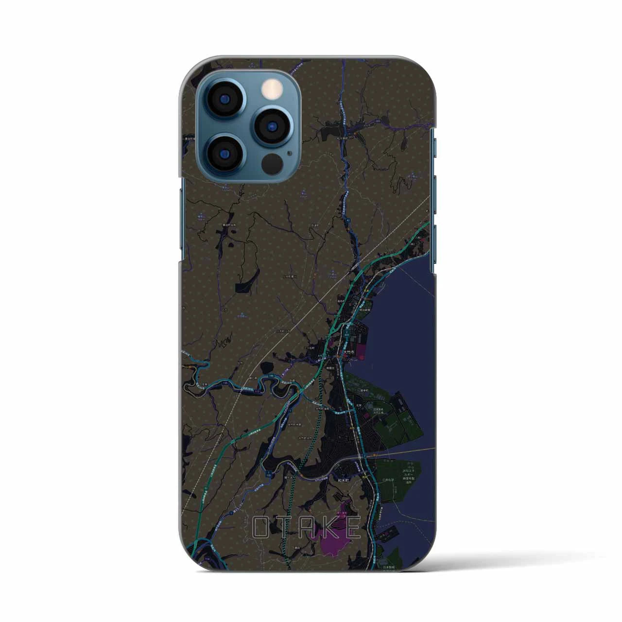 【大竹(広島県)】地図柄iPhoneケース(バックカバータイプ)