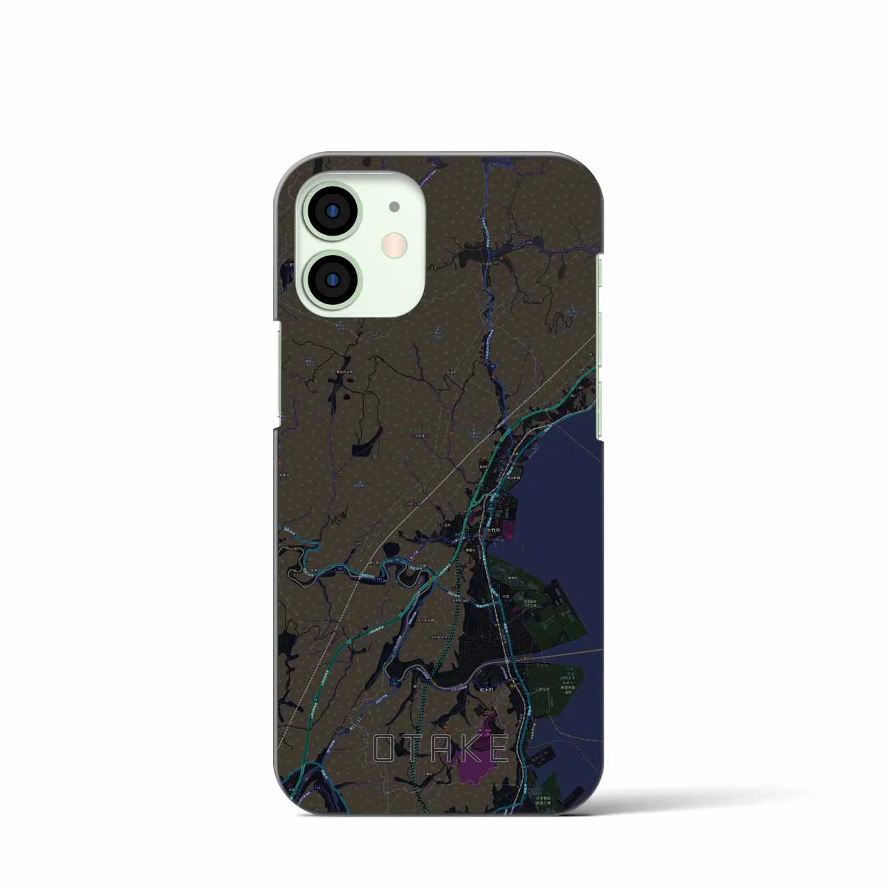 【大竹(広島県)】地図柄iPhoneケース(バックカバータイプ)