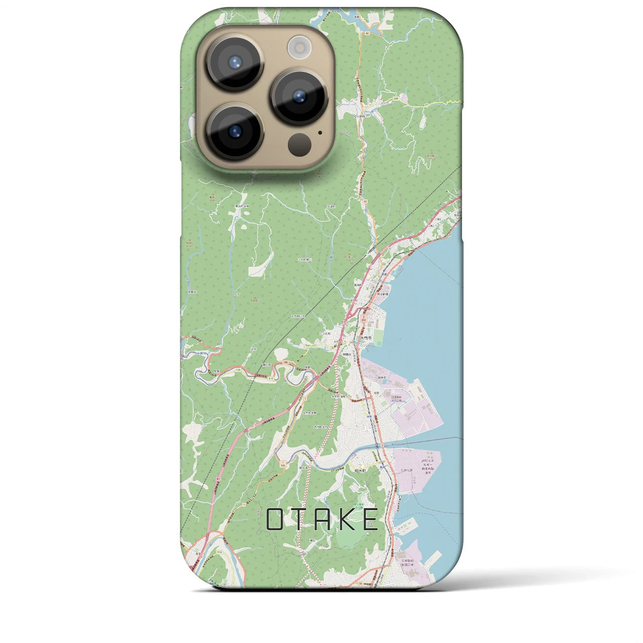 【大竹(広島県)】地図柄iPhoneケース(バックカバータイプ)