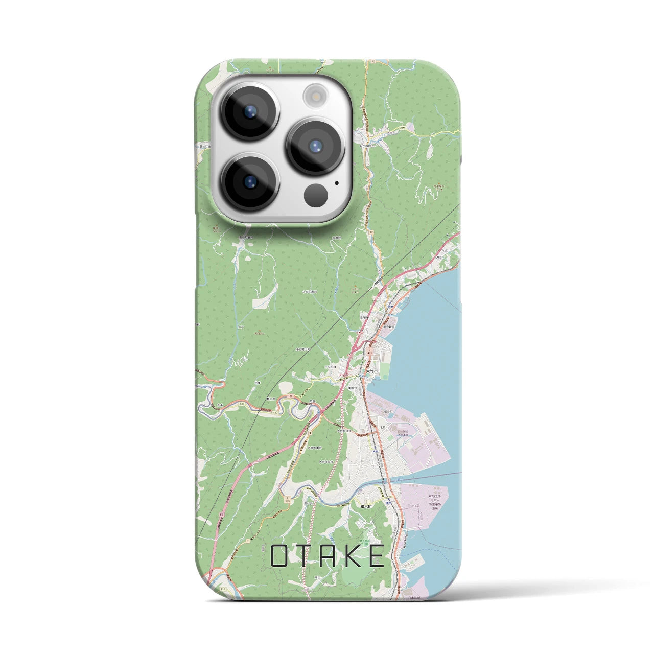 【大竹(広島県)】地図柄iPhoneケース(バックカバータイプ)