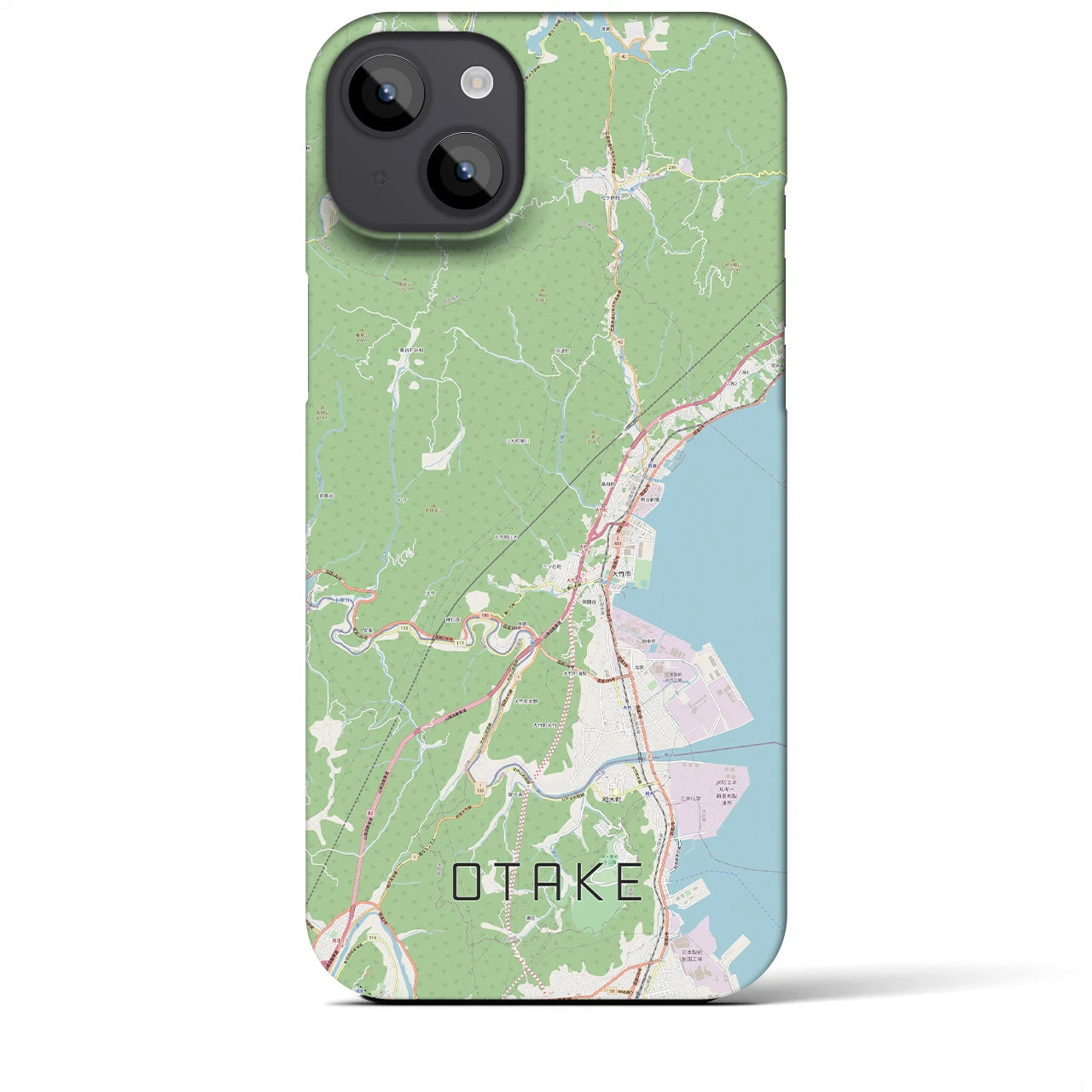 【大竹(広島県)】地図柄iPhoneケース(バックカバータイプ)