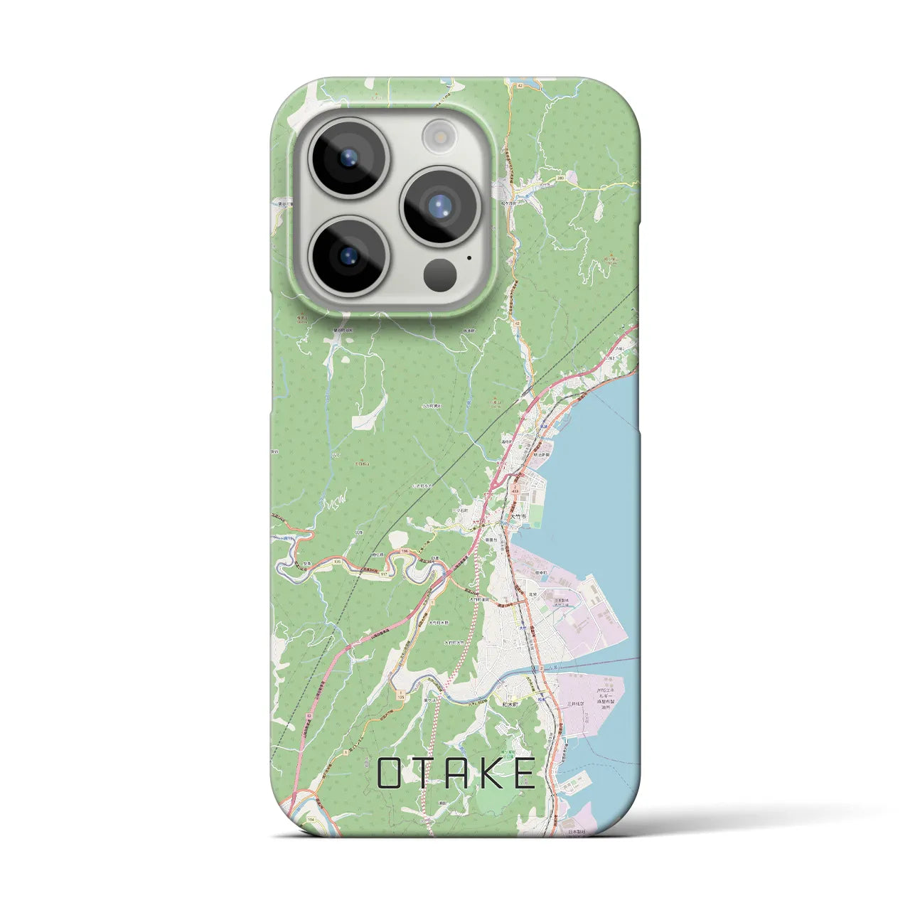 【大竹(広島県)】地図柄iPhoneケース(バックカバータイプ)