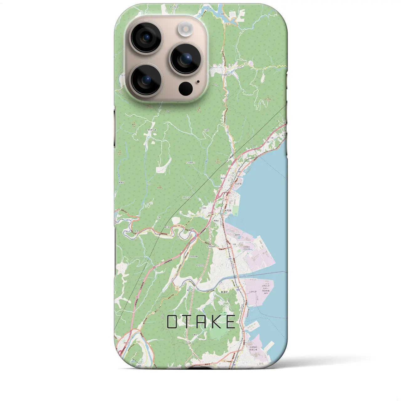 【大竹(広島県)】地図柄iPhoneケース(バックカバータイプ)