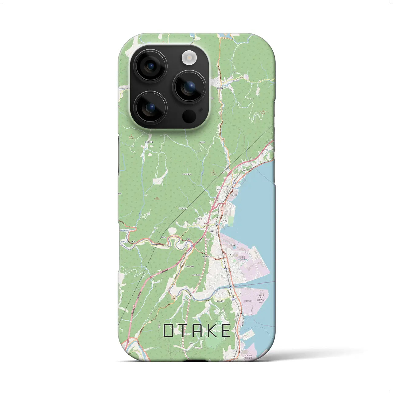 【大竹(広島県)】地図柄iPhoneケース(バックカバータイプ)