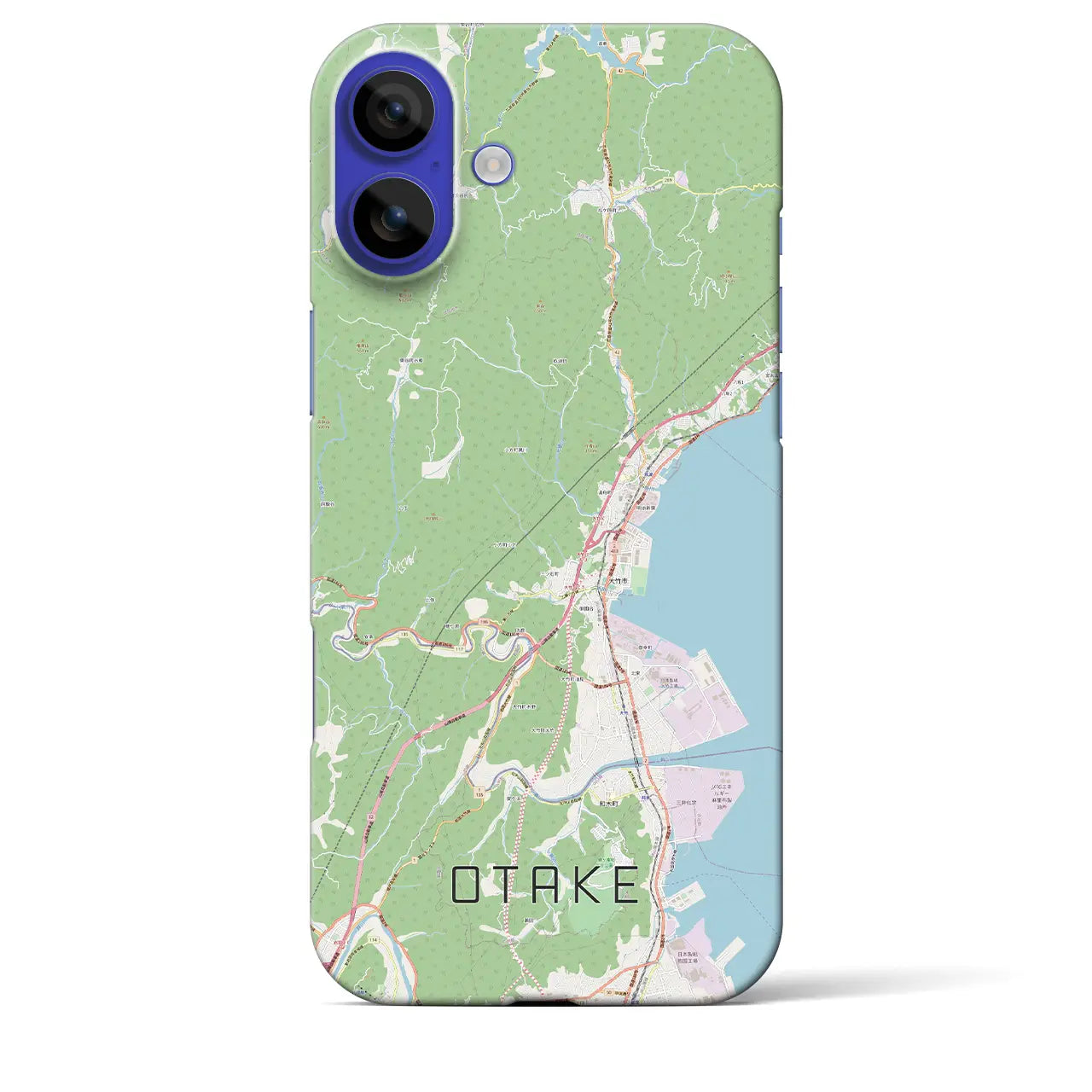 【大竹(広島県)】地図柄iPhoneケース(バックカバータイプ)ナチュラル・iPhone 16 Pro Max 用