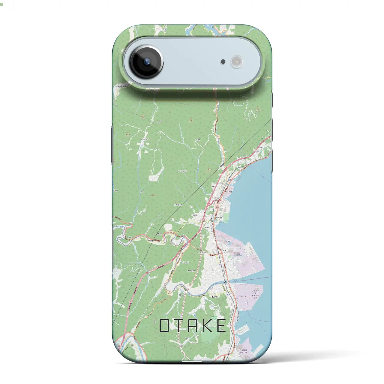 【大竹(広島県)】地図柄iPhoneケース(バックカバータイプ)