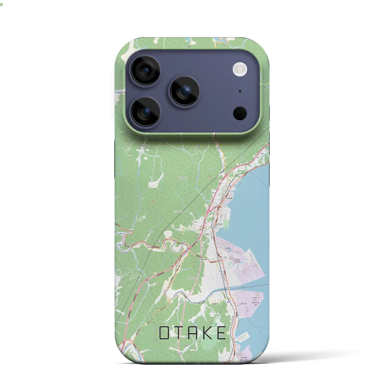 【大竹(広島県)】地図柄iPhoneケース(バックカバータイプ)