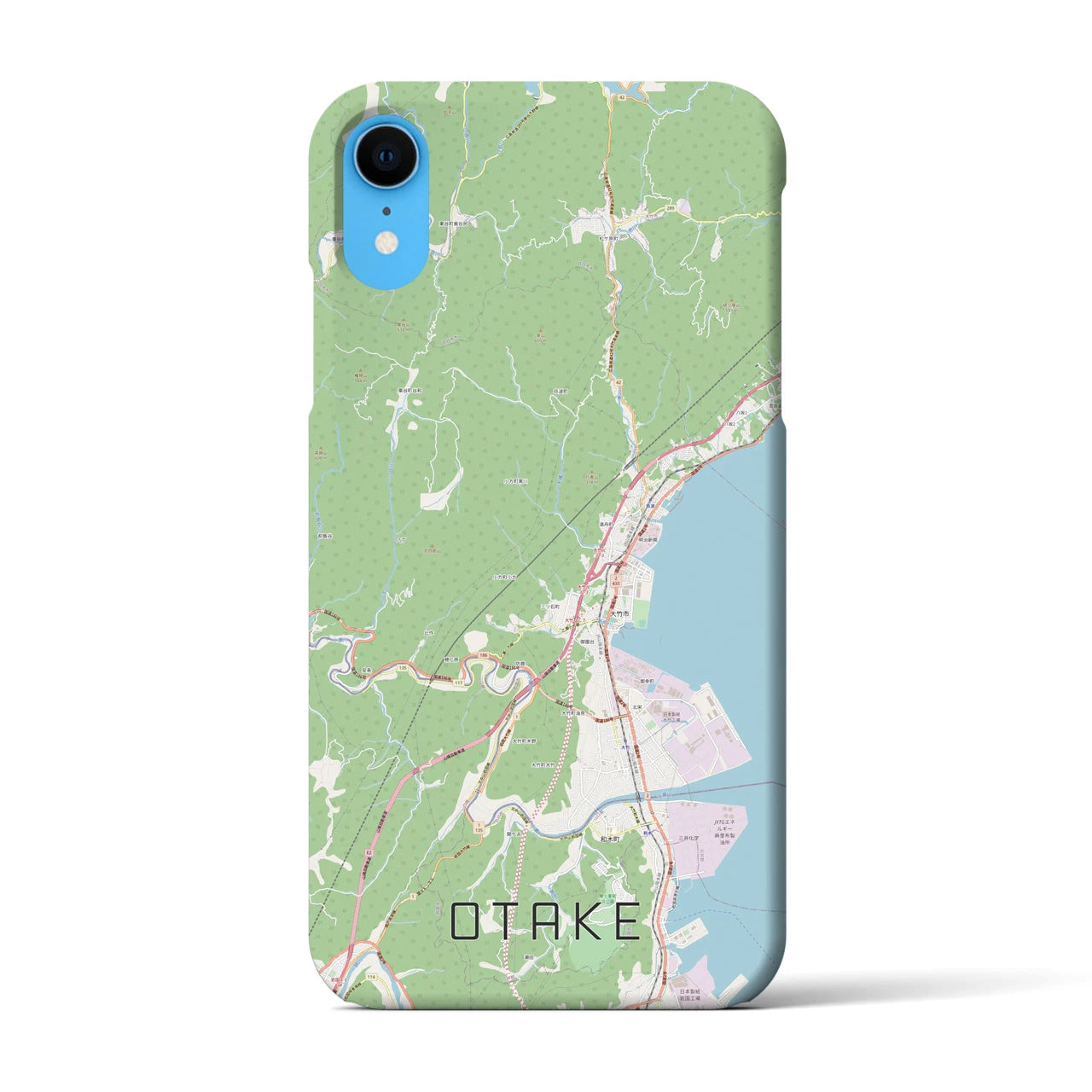 【大竹(広島県)】地図柄iPhoneケース(バックカバータイプ)