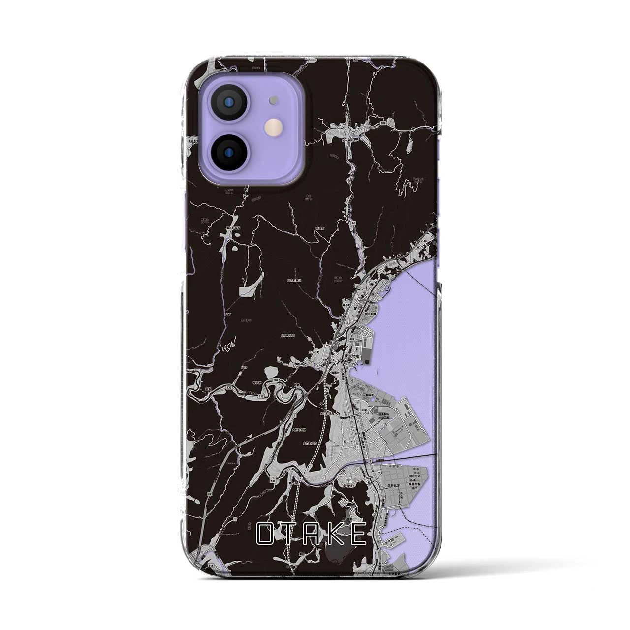 【大竹(広島県)】地図柄iPhoneケース(クリアタイプ)