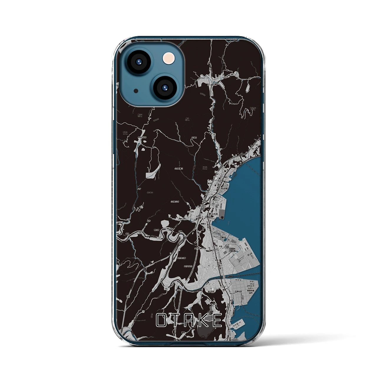 【大竹(広島県)】地図柄iPhoneケース(クリアタイプ)