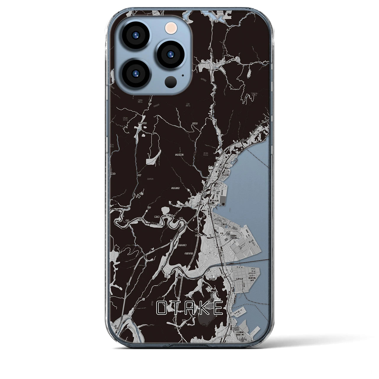 【大竹(広島県)】地図柄iPhoneケース(クリアタイプ)