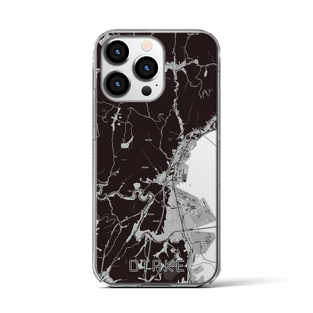 【大竹(広島県)】地図柄iPhoneケース(クリアタイプ)