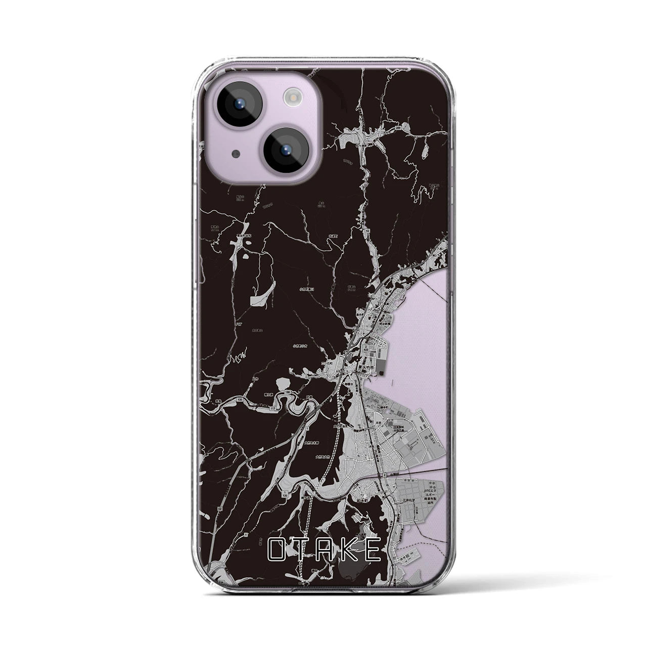 【大竹(広島県)】地図柄iPhoneケース(クリアタイプ)