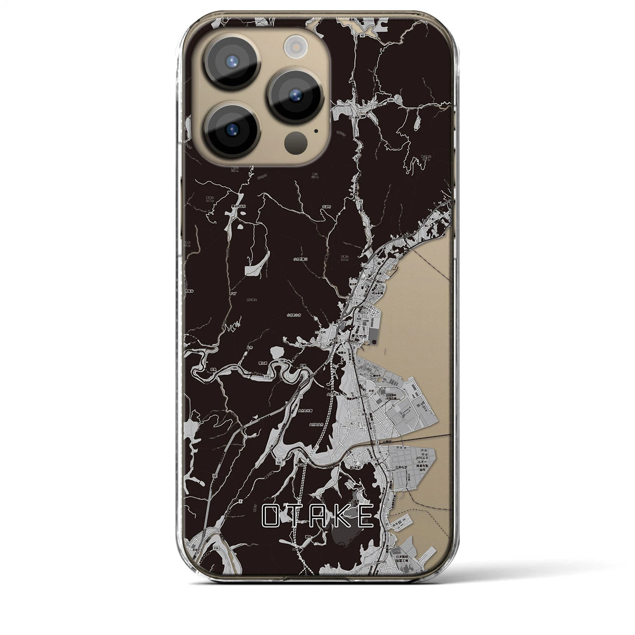 【大竹(広島県)】地図柄iPhoneケース(クリアタイプ)