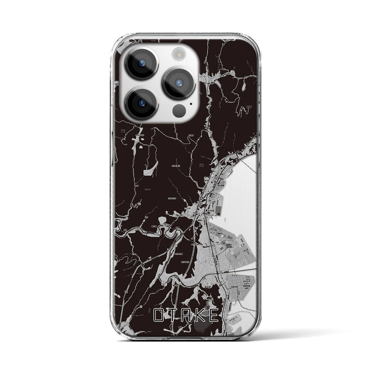 【大竹(広島県)】地図柄iPhoneケース(クリアタイプ)