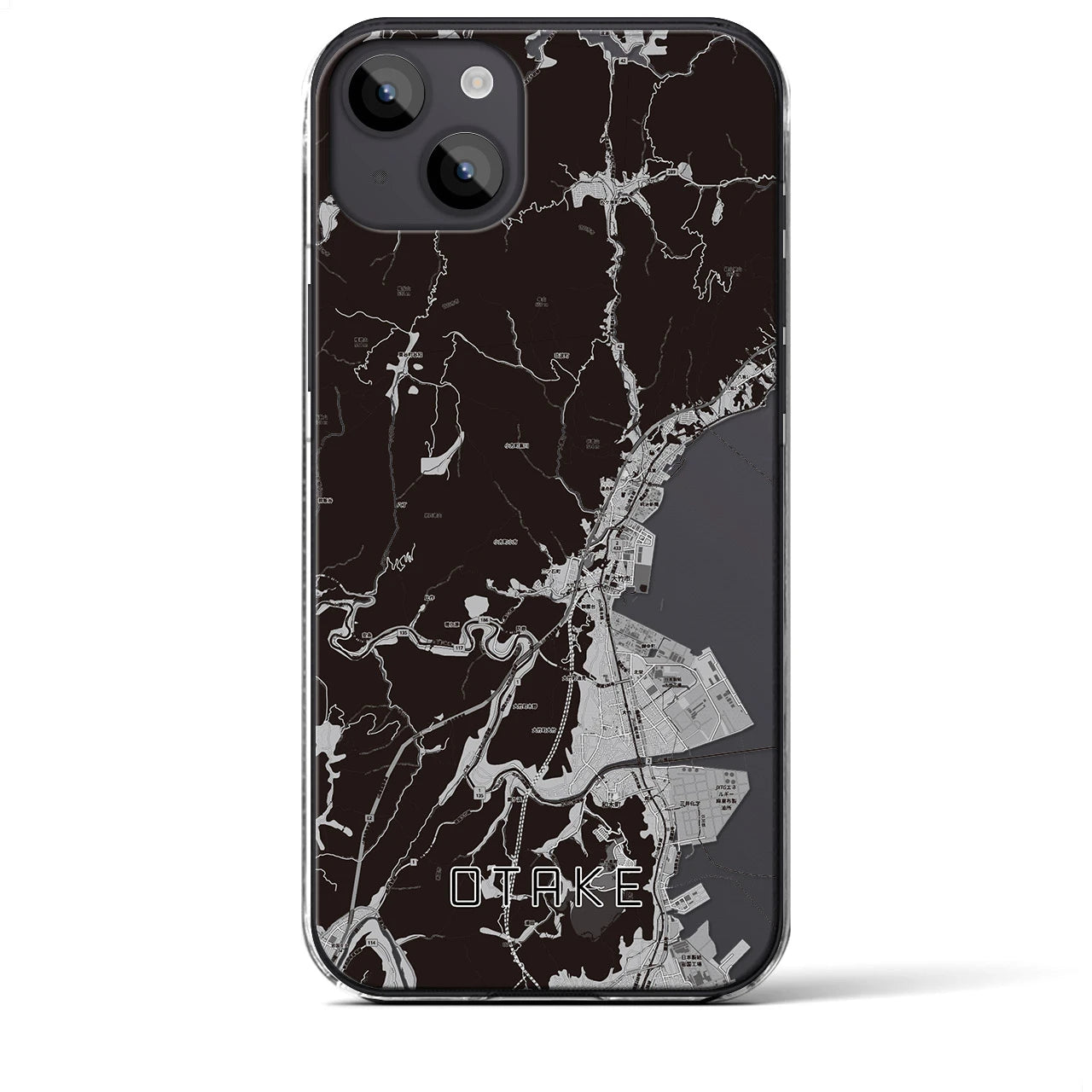 【大竹(広島県)】地図柄iPhoneケース(クリアタイプ)