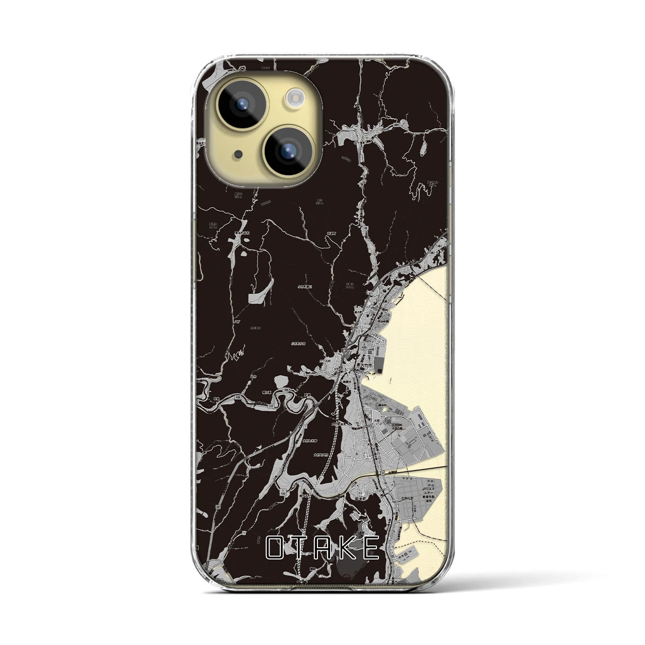 【大竹(広島県)】地図柄iPhoneケース(クリアタイプ)
