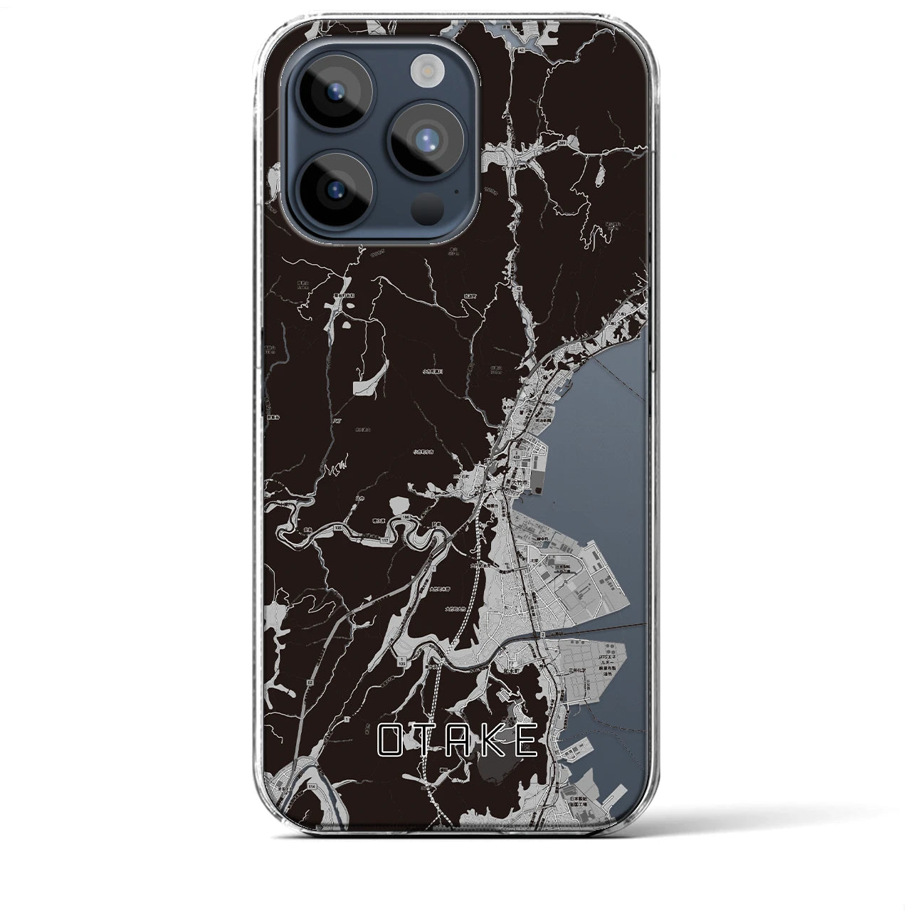 【大竹(広島県)】地図柄iPhoneケース(クリアタイプ)