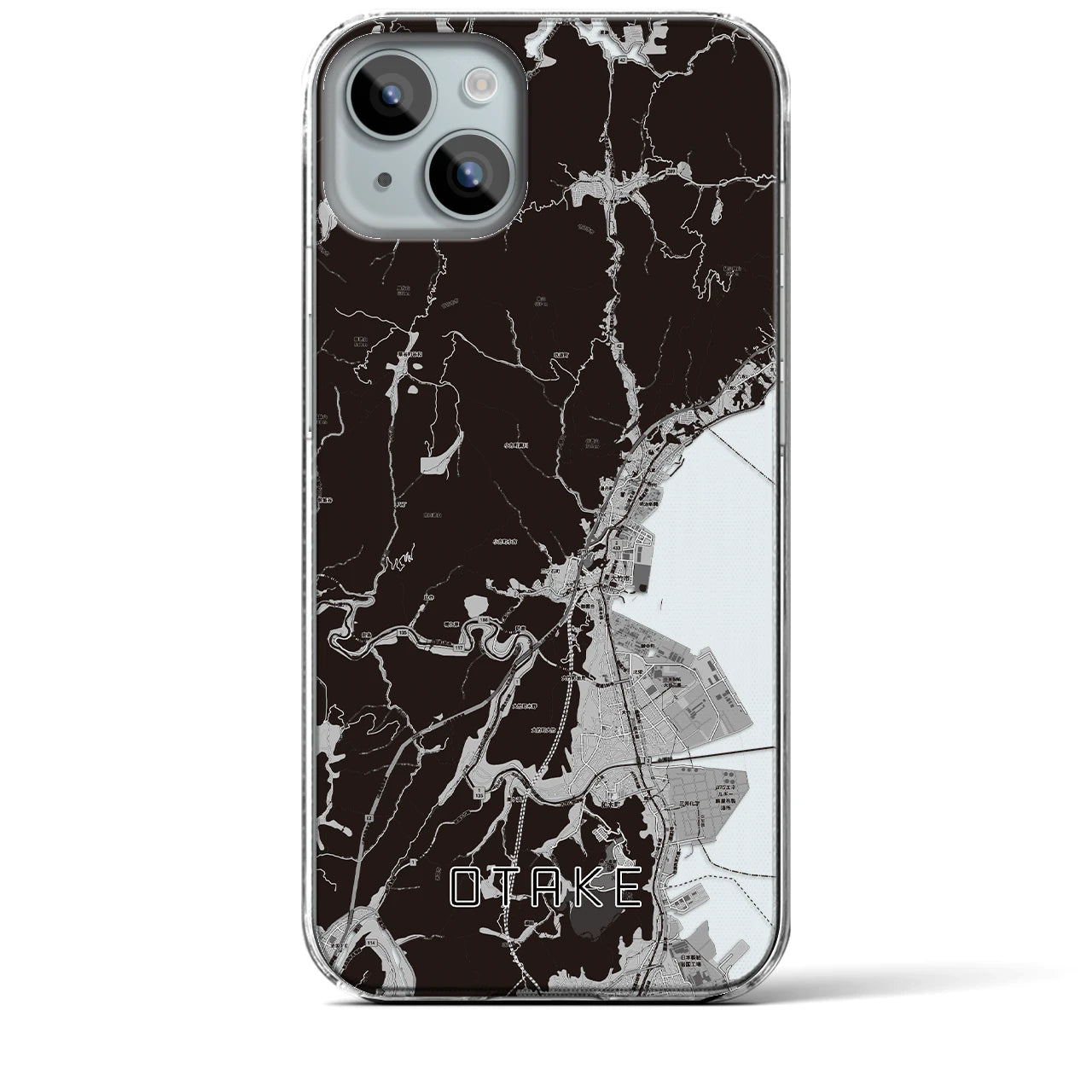 【大竹(広島県)】地図柄iPhoneケース(クリアタイプ)