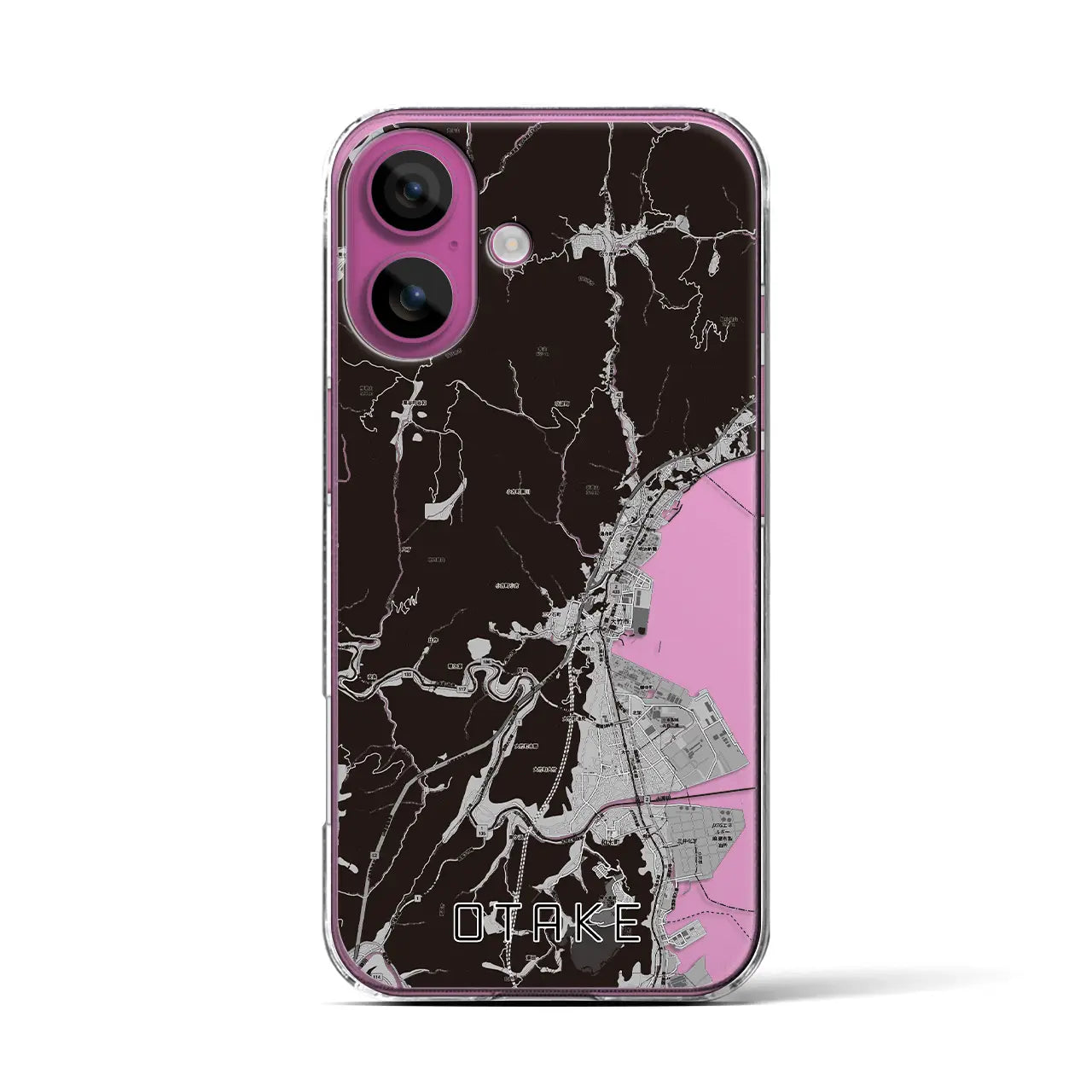 【大竹(広島県)】地図柄iPhoneケース(クリアタイプ)