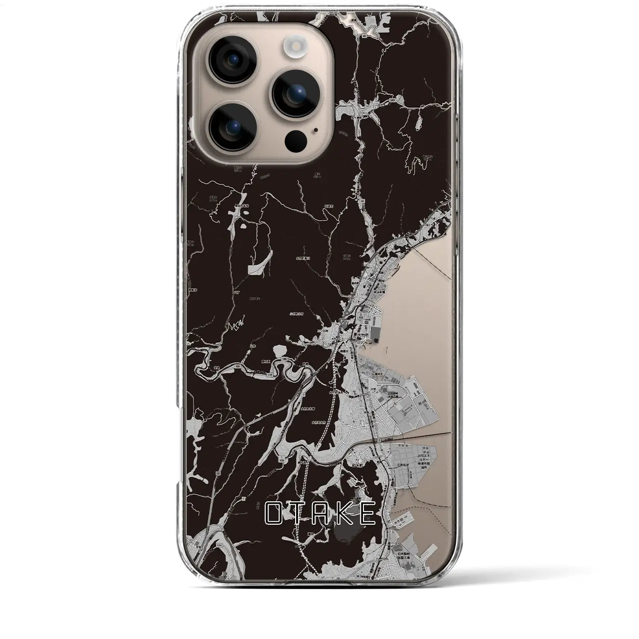 【大竹(広島県)】地図柄iPhoneケース(クリアタイプ)