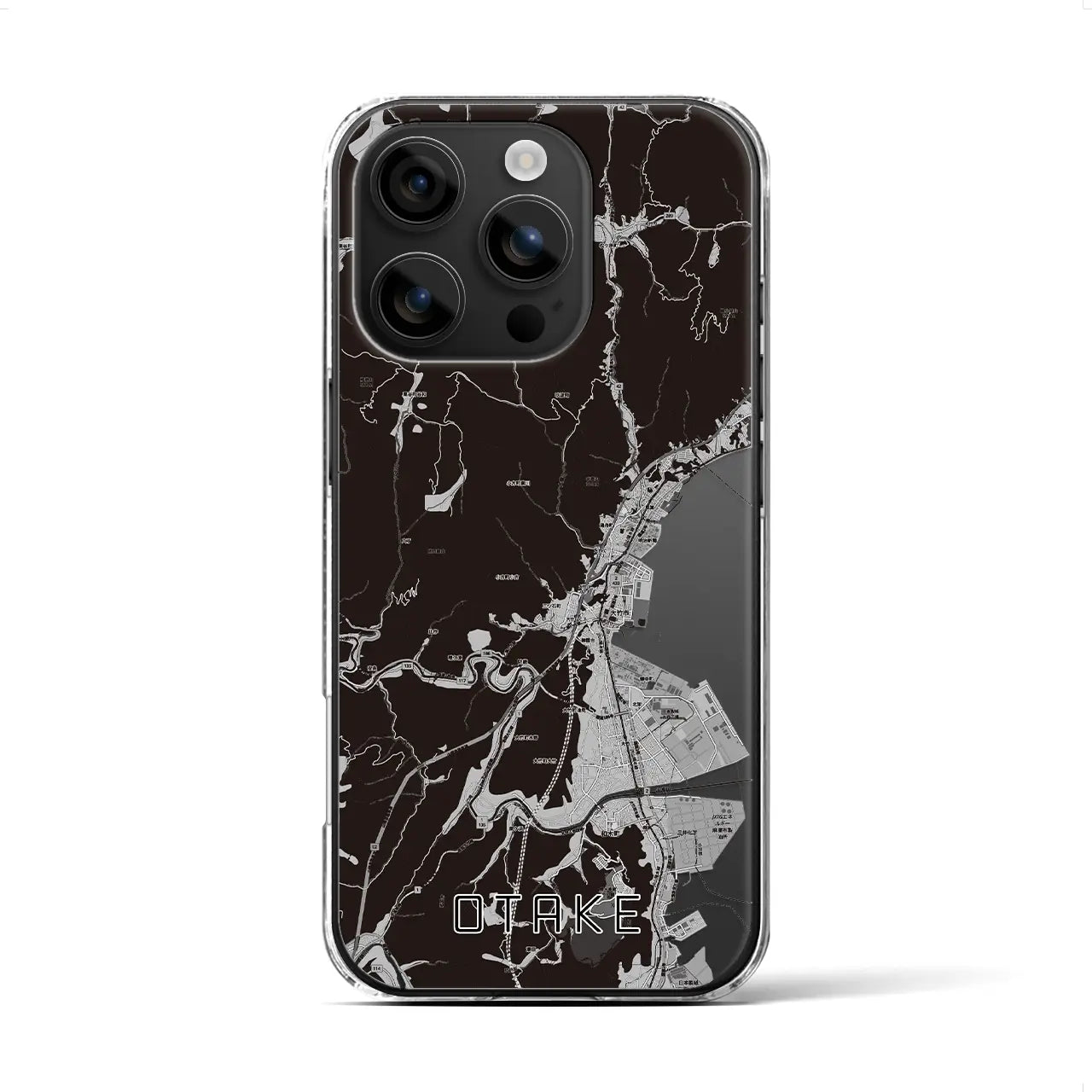 【大竹(広島県)】地図柄iPhoneケース(クリアタイプ)