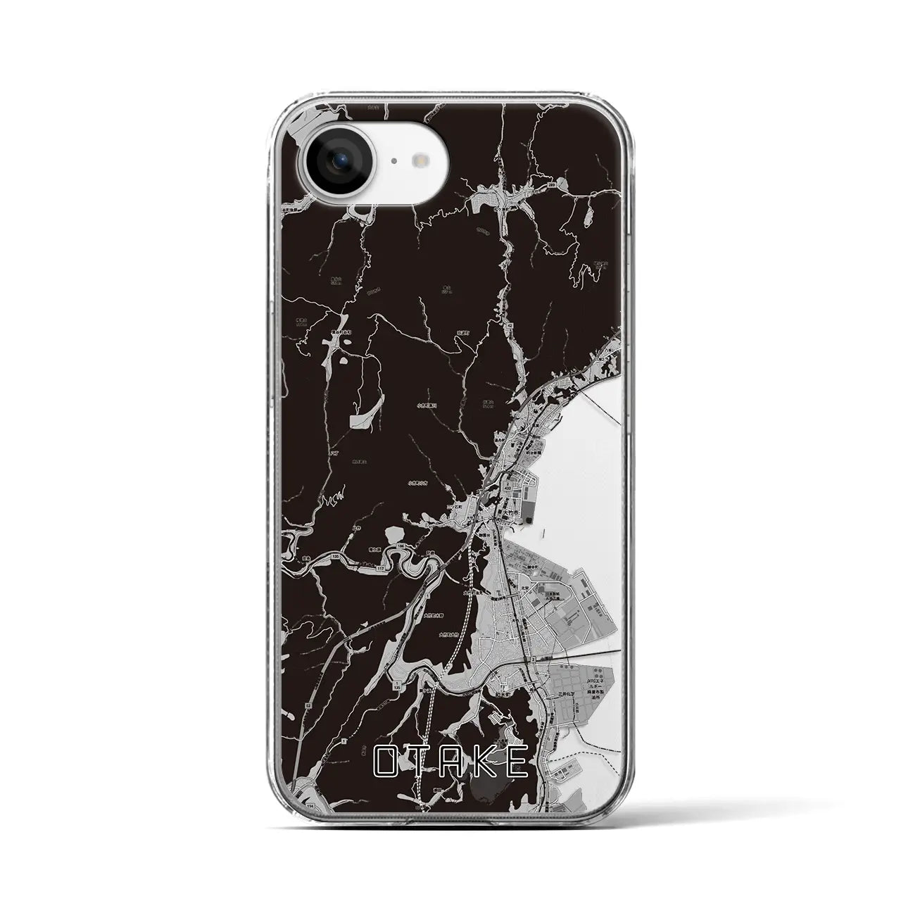 【大竹(広島県)】地図柄iPhoneケース(クリアタイプ)