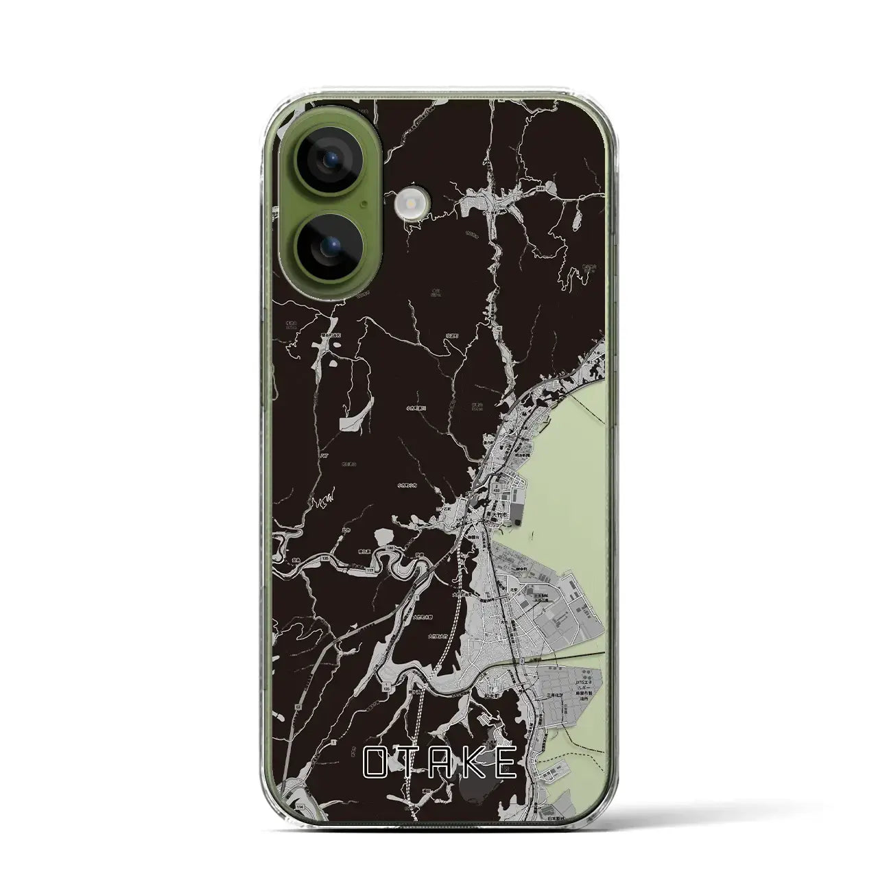 【大竹(広島県)】地図柄iPhoneケース(クリアタイプ)