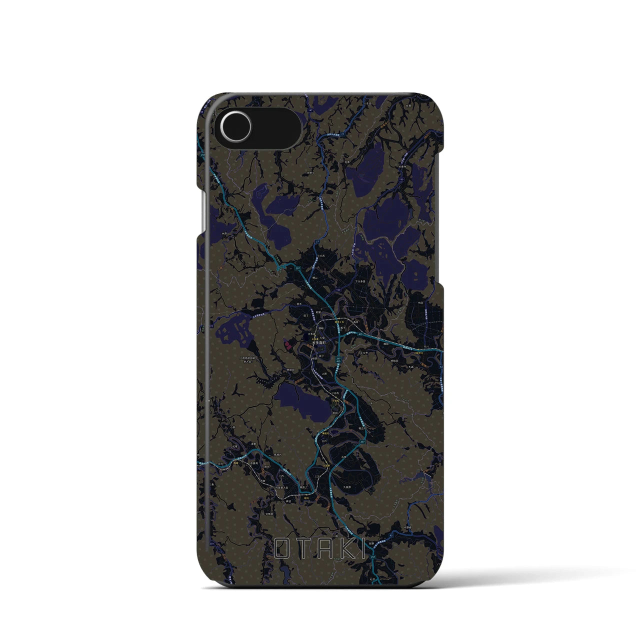 【大多喜(千葉県)】地図柄iPhoneケース(バックカバータイプ)