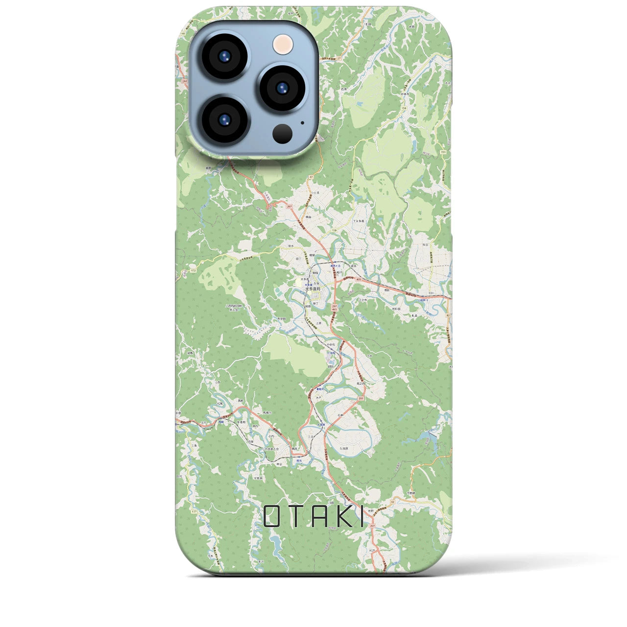 【大多喜(千葉県)】地図柄iPhoneケース(バックカバータイプ)