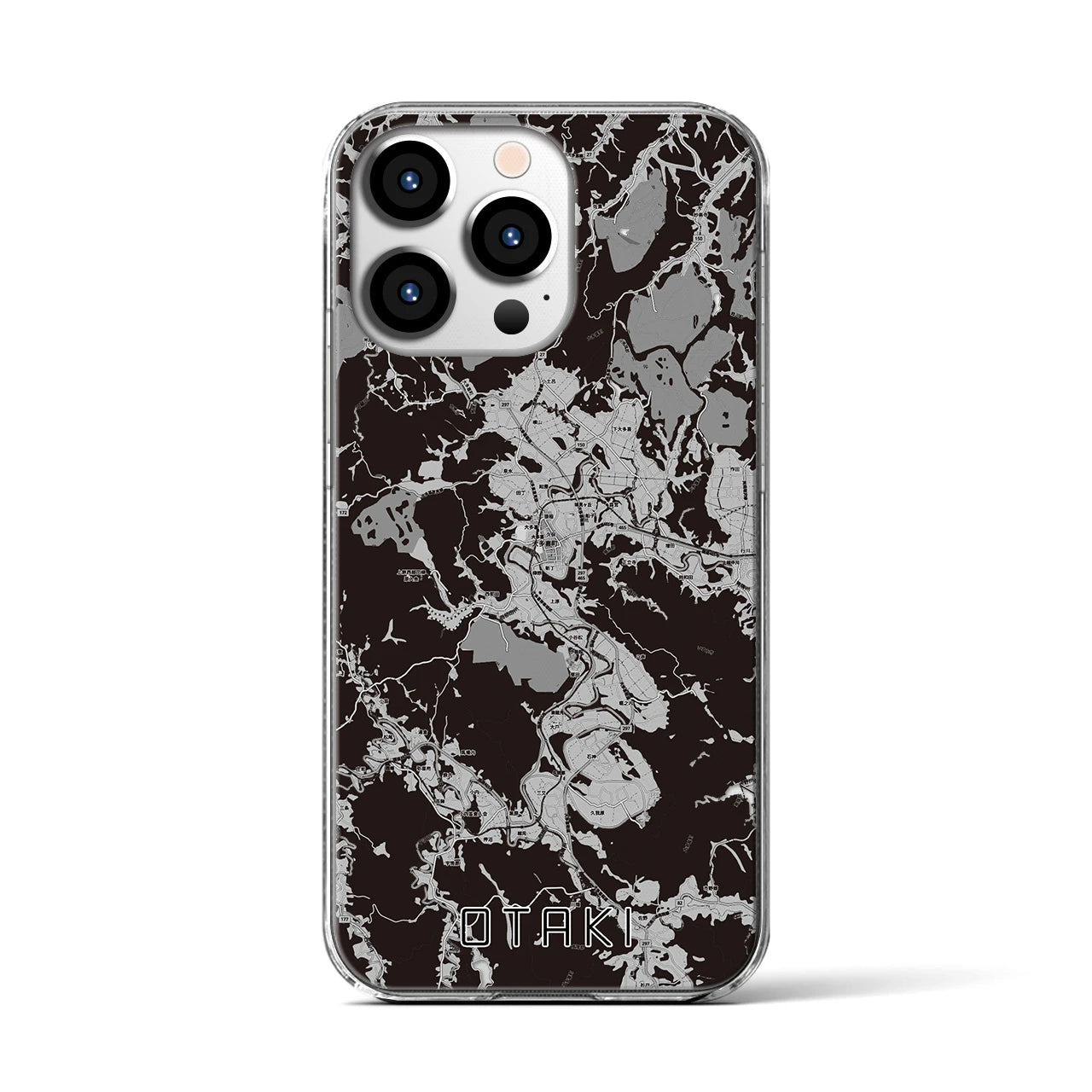 【大多喜(千葉県)】地図柄iPhoneケース(クリアタイプ)