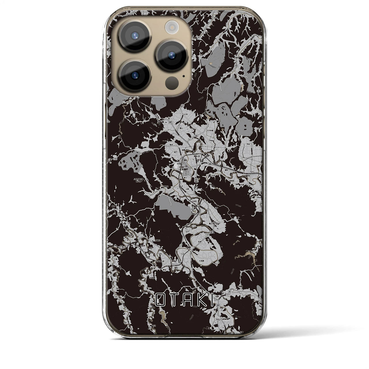 【大多喜(千葉県)】地図柄iPhoneケース(クリアタイプ)